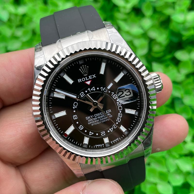 Replica Rolex Watch 5A Quality 9001 Clone Movement 904L Steel 1：1 42mm Noob Factory  Sky Dweller Watch