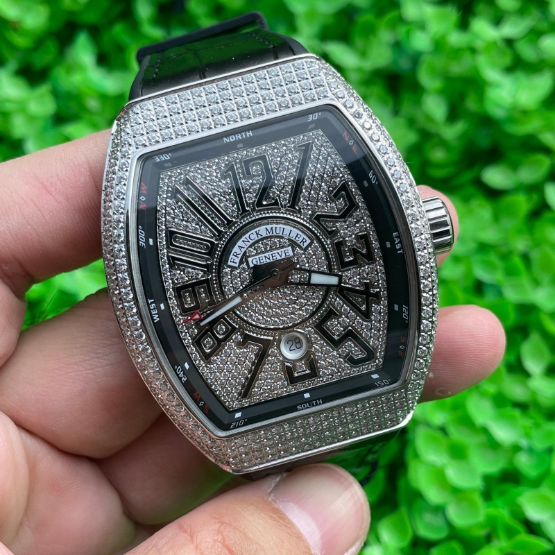 Replica Franck Muller 5A Quality ETA 2824 Movement Stainless Steel 1：1 44*54mm Vanguard Watch