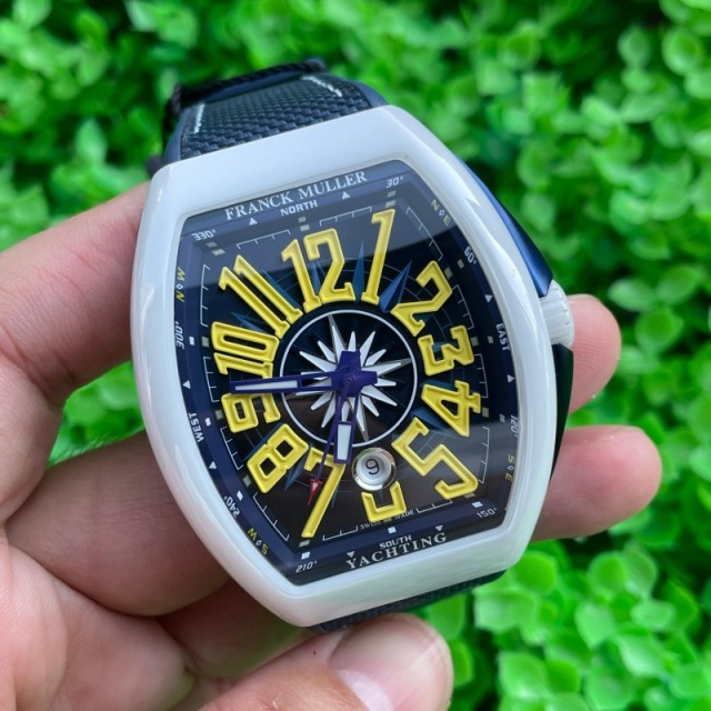 Replica Franck Muller 5A Quality ETA 2824 Movement Stainless Steel 1：1 44*54mm Vanguard Watch