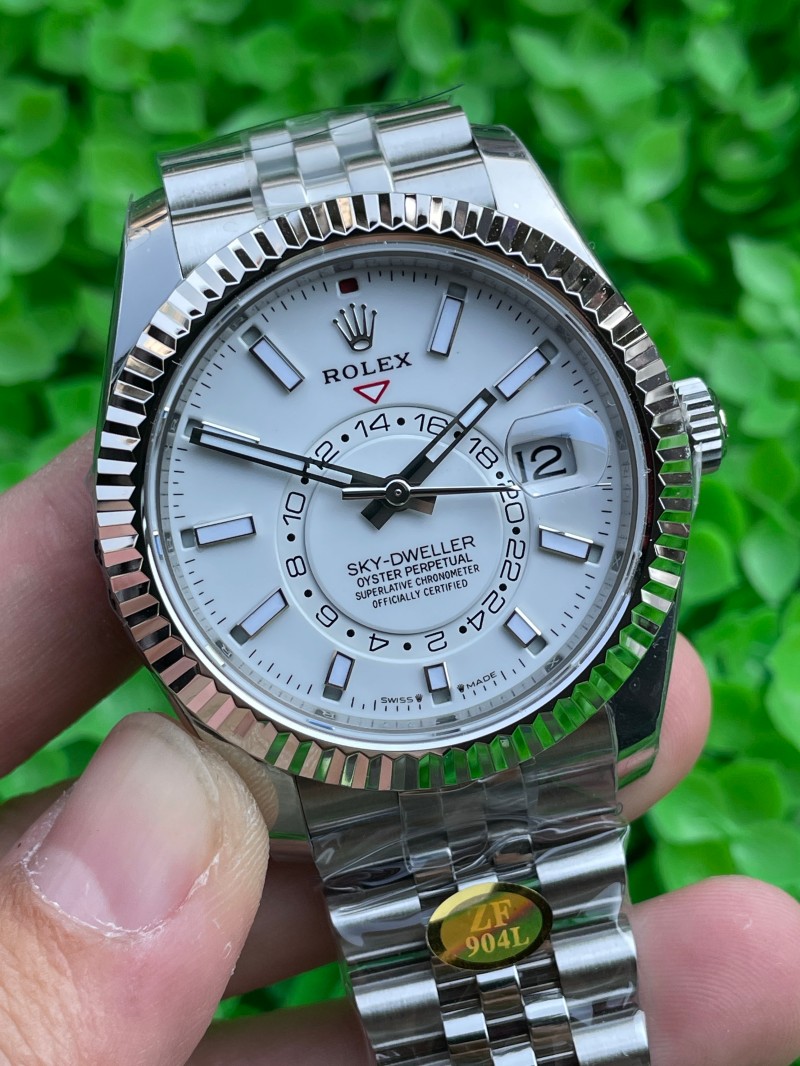 Replica Rolex Watch 5A Quality 9001 Clone Movement 904L Steel 1：1 42mm ZF  Factory  Sky Dweller Watch