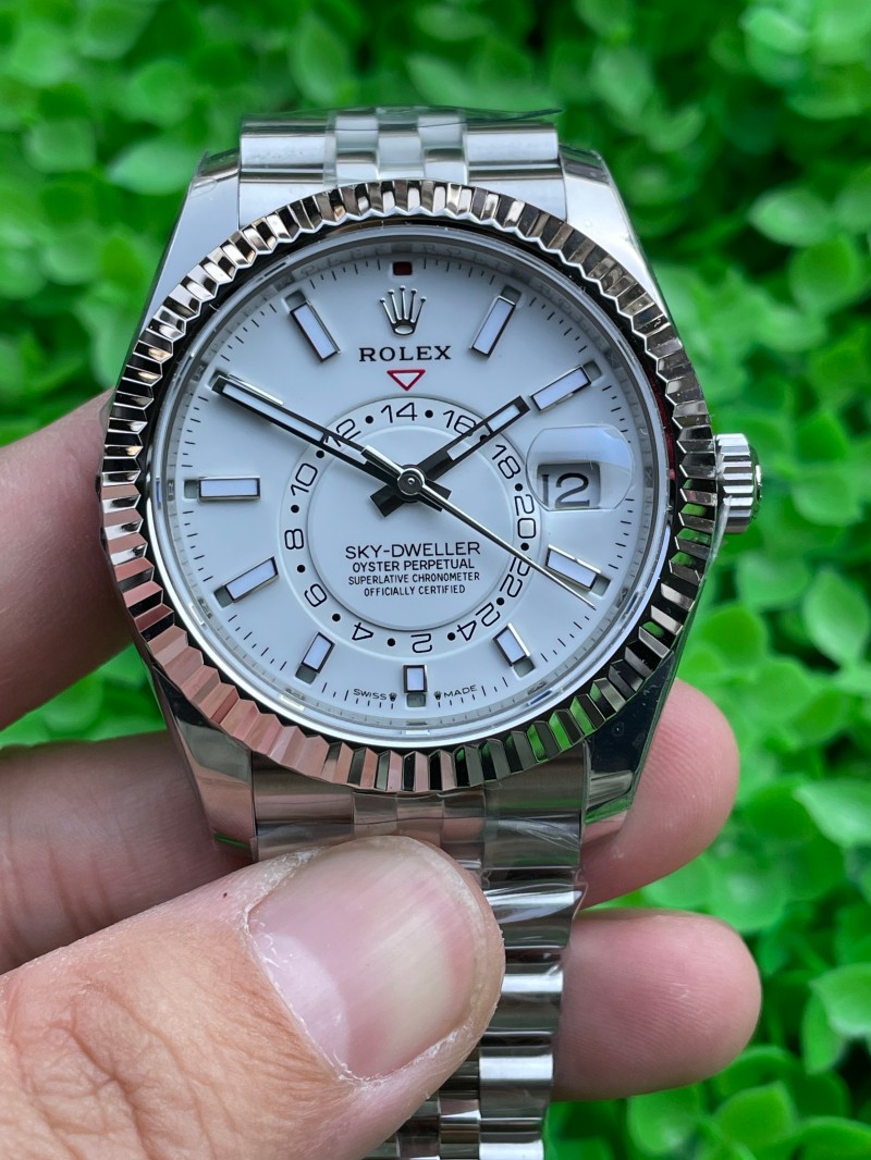 Replica Rolex Watch 5A Quality 9001 Clone Movement 904L Steel 1：1 42mm ZF  Factory  Sky Dweller Watch
