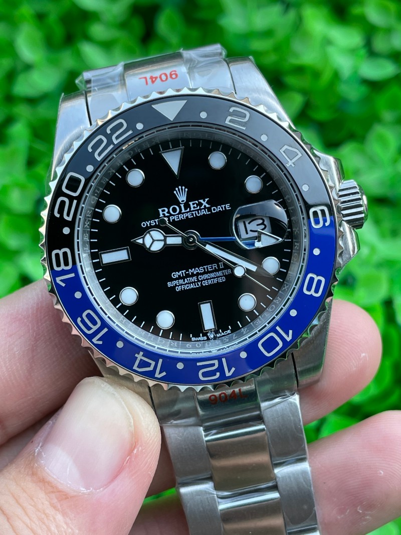 Replica Rolex Watch 3A Quality 2813 Movement 904L Steel 40mm Gmt Master Batman Watch