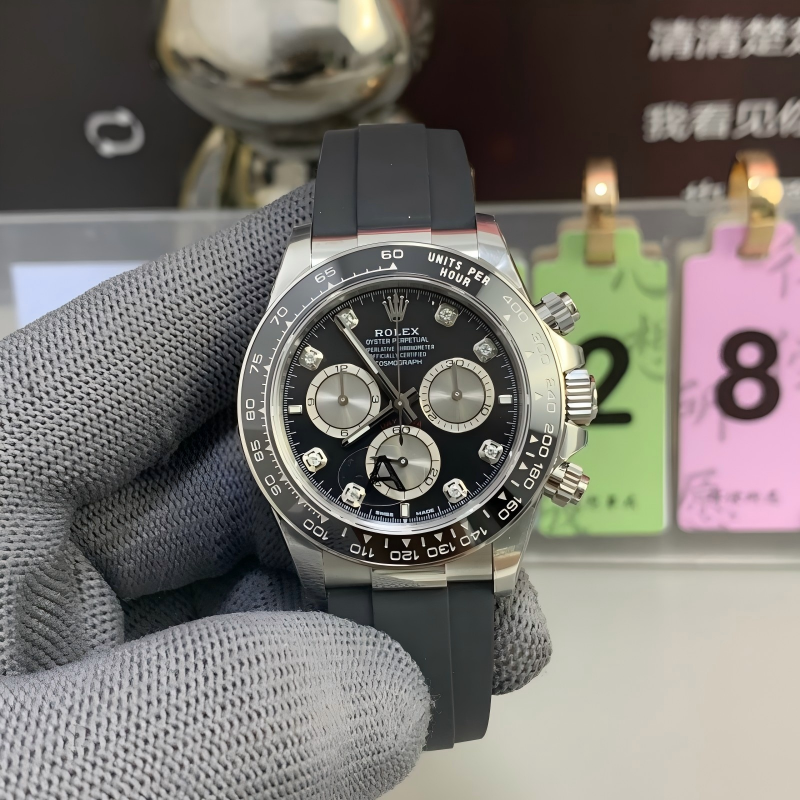 Replica Rolex Watch 5A Quality 4131 Timing Movement 904L Steel 1：1 40mm VS Factory 12.3mm Thickness 116508 Rainbow Daytona Watch