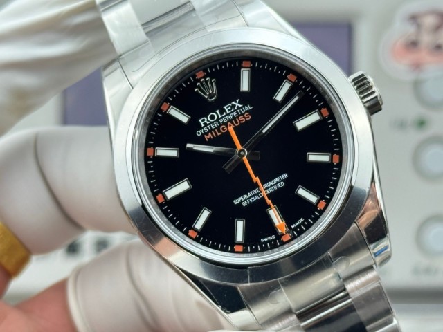 Replica Rolex Watch 5A Quality 3131 Clone Movement 904L Steel 40mm VS Factory 116400GV Milgauss Watch