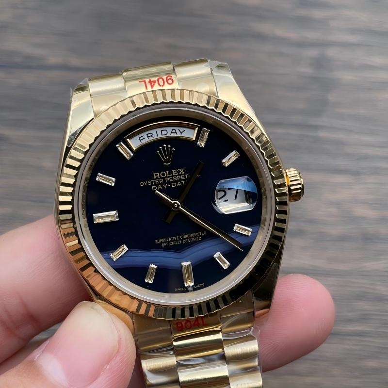 Replica Rolex Watch 2813 Movement 3A+ Quality Sapphire Glass U1 Factory 41mm Daydate Golden Watch