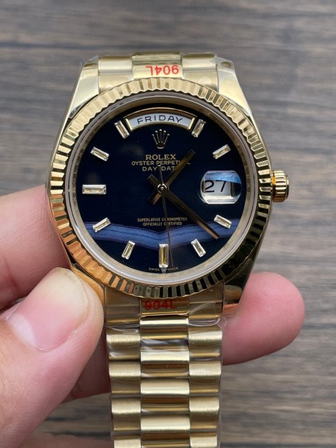 Replica Rolex Watch Clone 2813  Movement 3A+ Quality Sapphire Glass U1 Factory 41mm Daydate Golden Watch