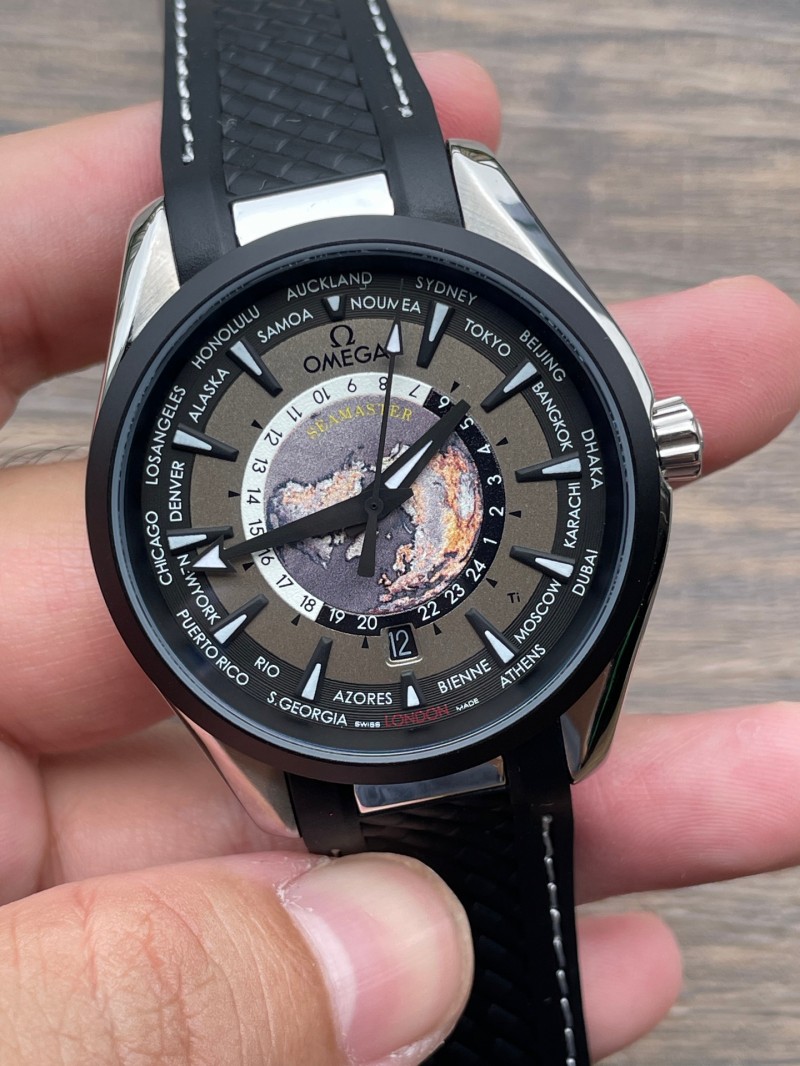 Replica Omega 3A Quality 2813 Movement Stainless Steel 41mm Seamaster 150m Universal Time Watch