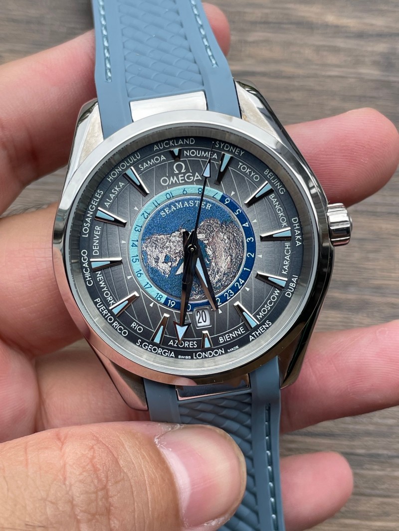 Replica Omega 3A Quality 2813 Movement Stainless Steel 41mm Seamaster 150m Universal Time Watch