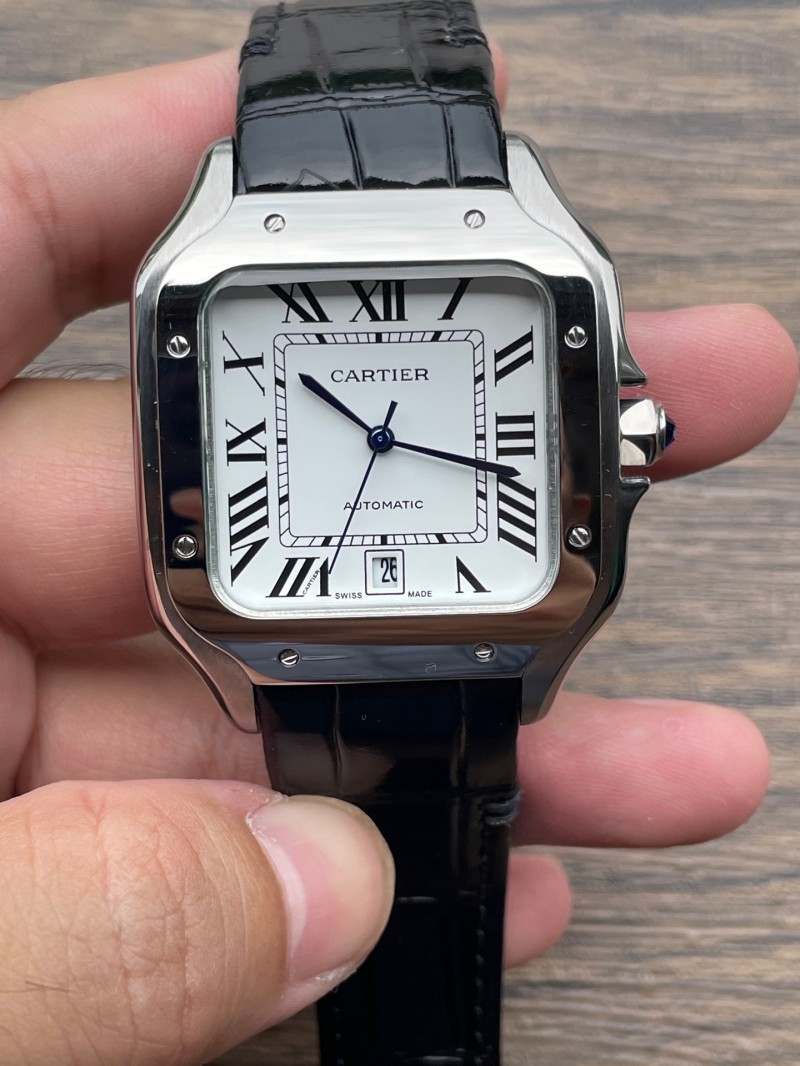 Replica Cartier Watch 3A Quality 2813 Movement Automatic Stainless Steel 40mm Santos Man Watch