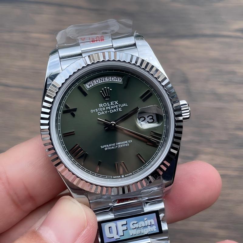 Replica Rolex Watch 3255 Clone Movement Best 5A Quality 187G QF Factory 40mm Daydate Watch