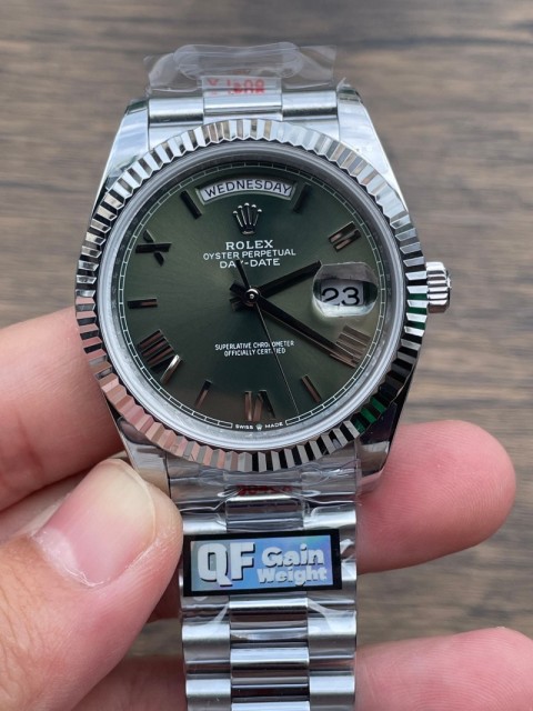 Replica Rolex Watch Seagull 3255 Clone Movement Best 5A Quality 187g QF Factory 40mm Daydate Watch