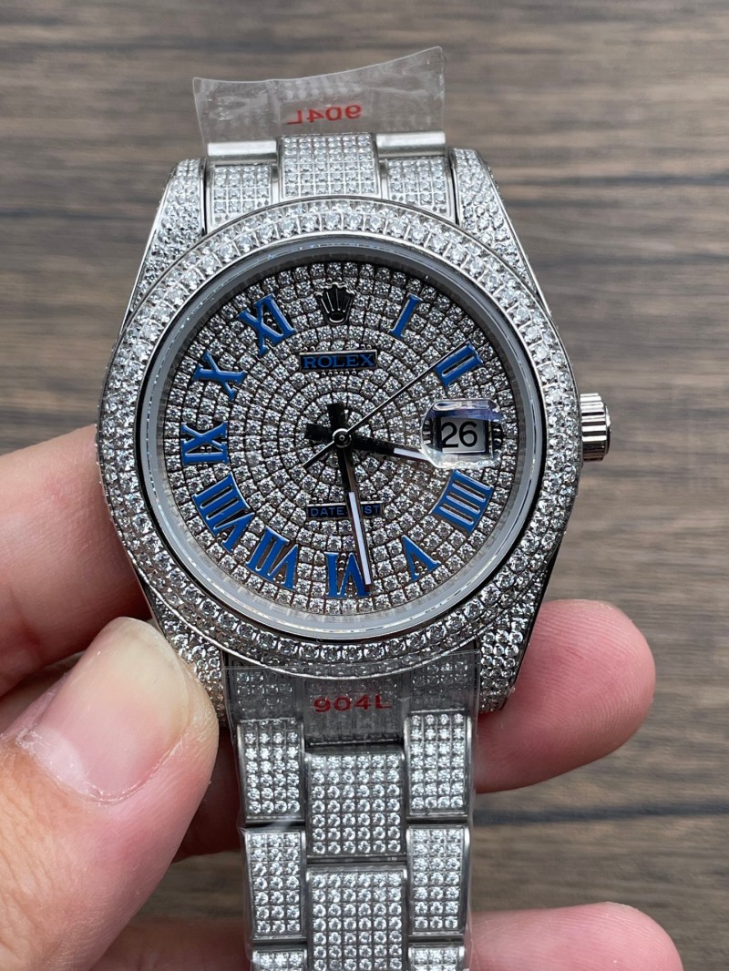 Replica Rolex Watch 3A+ Quality Sapphire Glass 2813 Movement 1：1 41mm Datejust Dimond Watch