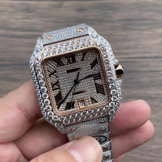 Replica Cartier Watch 5A Quality Citizens Movement Stainless Steel 40mm Dimond Santos MAN Watch