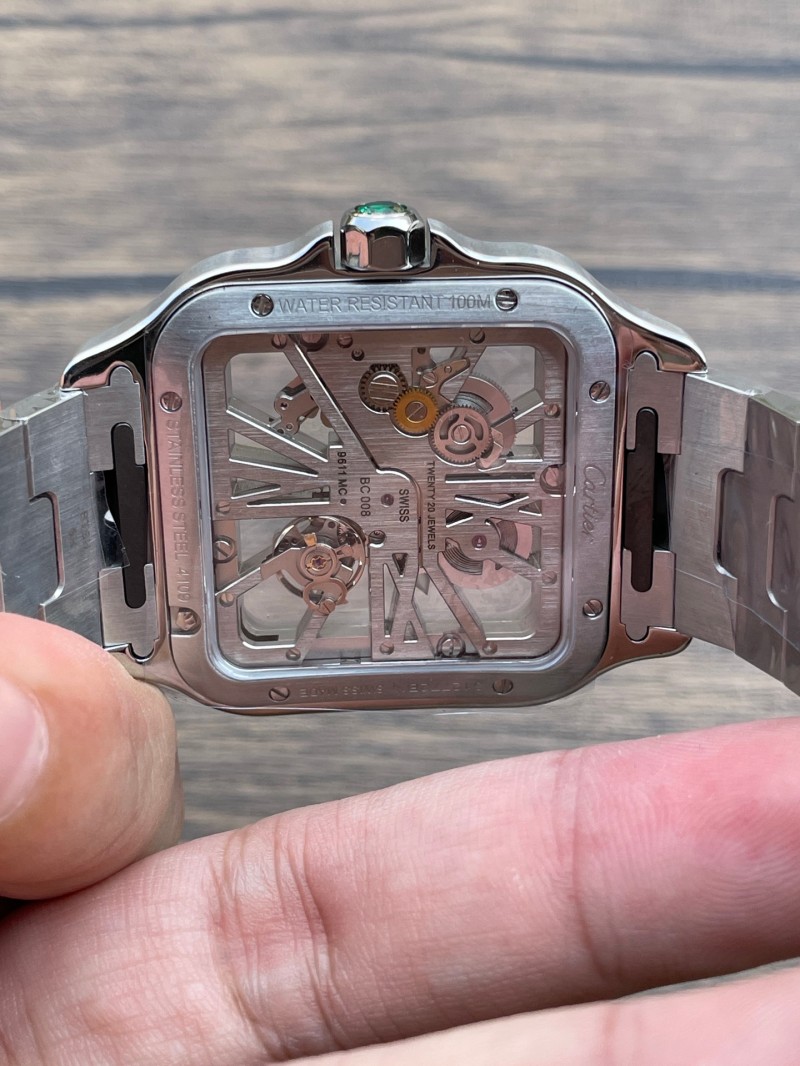 Replica Cartier Watch 5A Quality Super Clone Movement Stainless Steel 39.8mm RC Factory Santos Man Watch