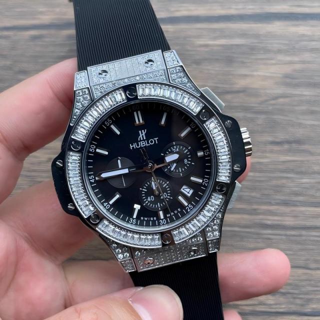 Replica Hublot Bigband Watch 3A Quality VK Quartz Movement Ceramic Case 44mm HB Watch