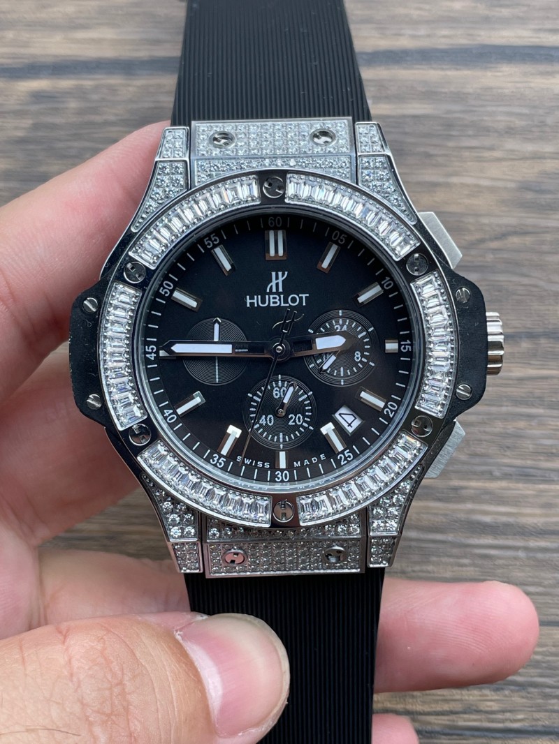 Replica Hublot Bigband Watch 3A Quality VK Quartz Movement Ceramic Case 44mm HB Watch