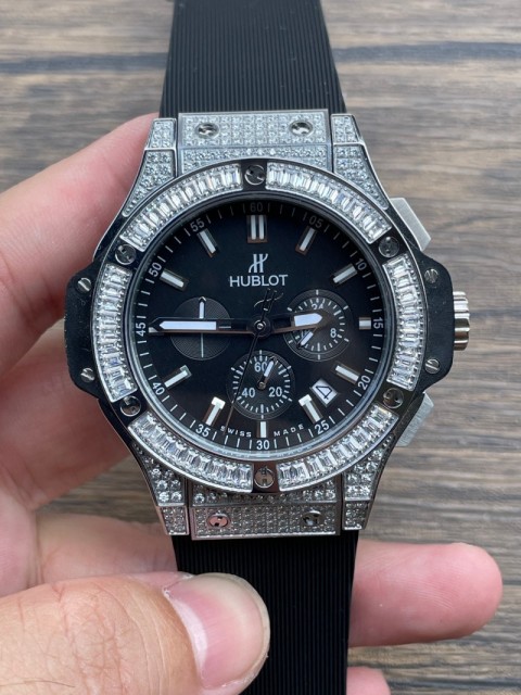 Replica Hublot Bigband Watch 3A Quality VK Quartz Movement Ceramic Case 44mm HB Watch