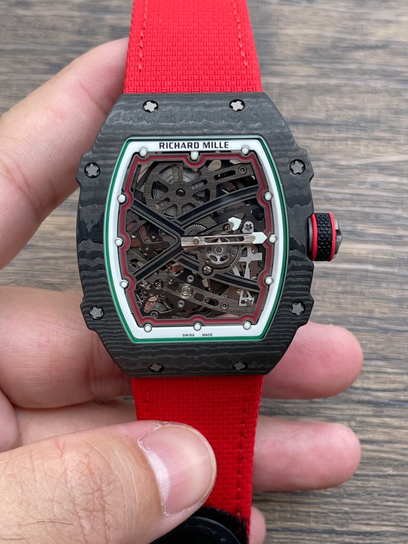 Replica Richard Miller RM067 5A Quality Super Clone Movement Carbon Case Thin Thickness 1：1 RM Factory Watch