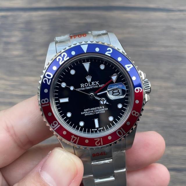 Replica Rolex 3A Watch 2813 Movement 904L Steel 40mm 1:1  GMT MasterII Watch