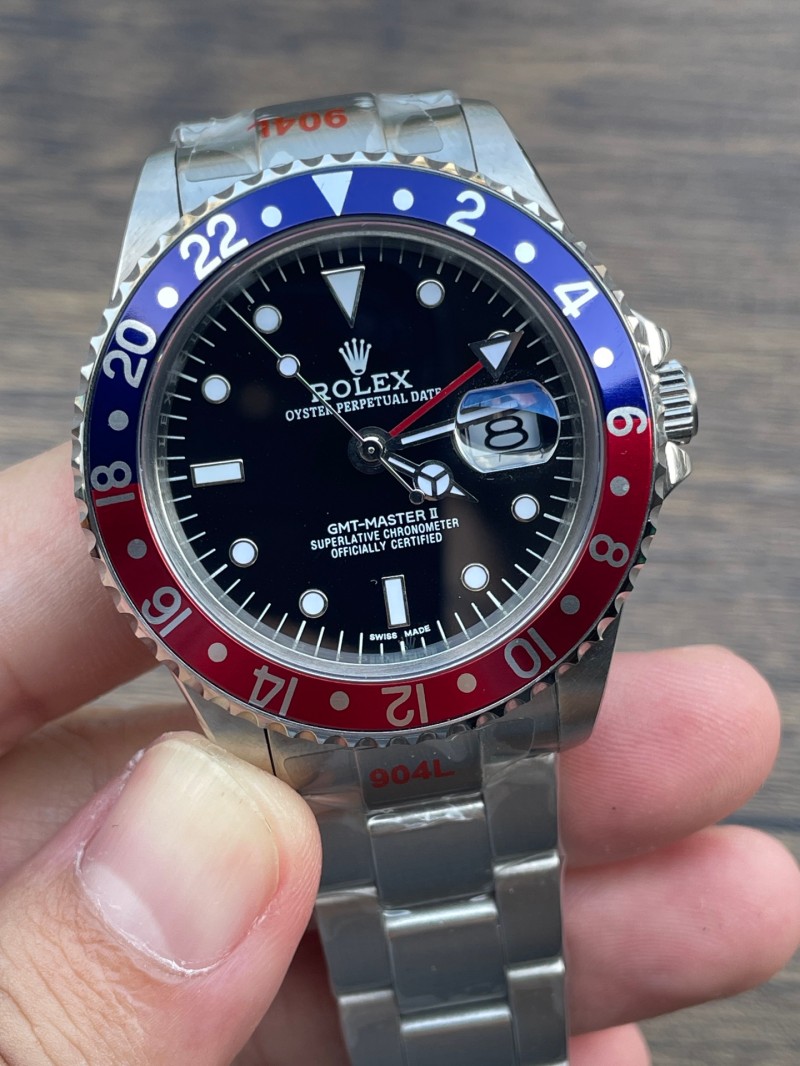 Replica Rolex 3A Watch 2813 Movement 904L Steel 40mm 1:1  GMT MasterII Watch