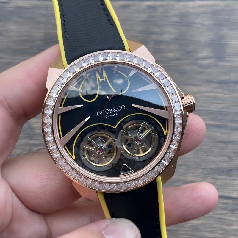 Replica Jacob&Co Geneve 5A Watch Swiss Quartz Chrono Movement 1：1 Sapphire Glass 45mm  Luxury Watch