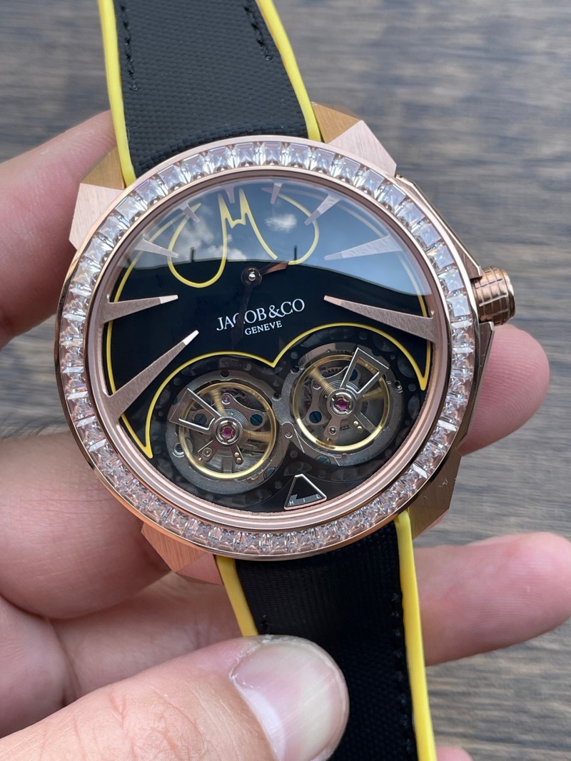 Replica Jacob&Co Geneve 5A Watch Swiss Quartz Chrono Movement 1：1 Sapphire Glass 45mm  Luxury Watch