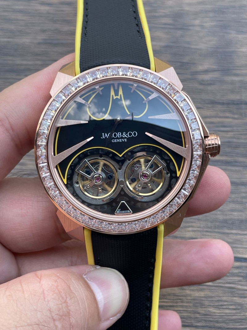 Replica Jacob&Co Geneve 5A Watch Swiss Quartz Chrono Movement 1：1 Sapphire Glass 45mm  Luxury Watch