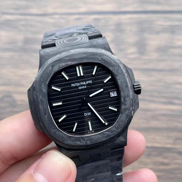 Replica Patek Philippe Carbon 5711 Cal.324 Clone movement 5A Quality DIW Factory 40mm Watch