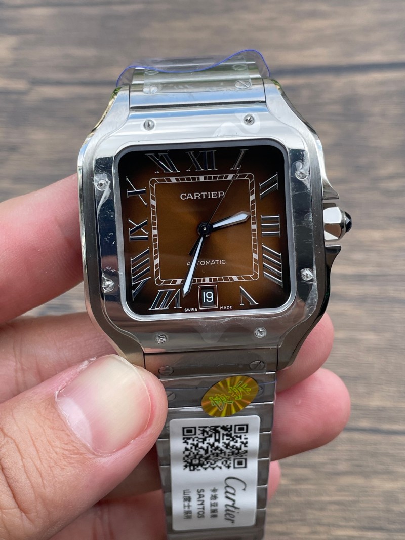 Replica Cartier Watch 5A Quality Clone Movement 1:1 Stainless Steel 40mm AF Factory Santos Watch