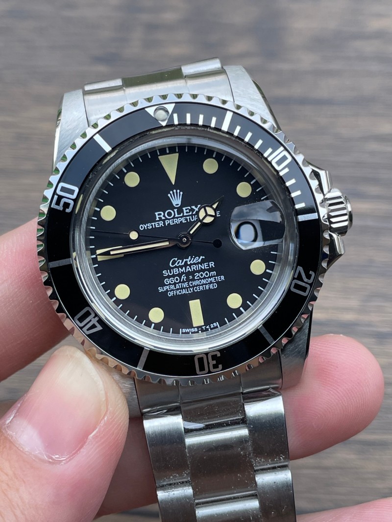 Replica RolexXCartier Watch 2824 Movement 5A Quality 904L Steel Sapphire Glass 39mm Vintage Submariner Watch