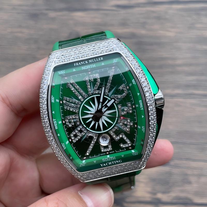 Replica Franck Muller Watch V45 3A Quality 2813 Movement 44mm Diamond Case Copy FM Watches