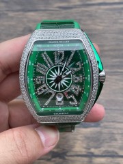 Replica Franck Muller Watch V45 3A Quality 2813 Movement 44mm Diamond Case Copy FM Watches
