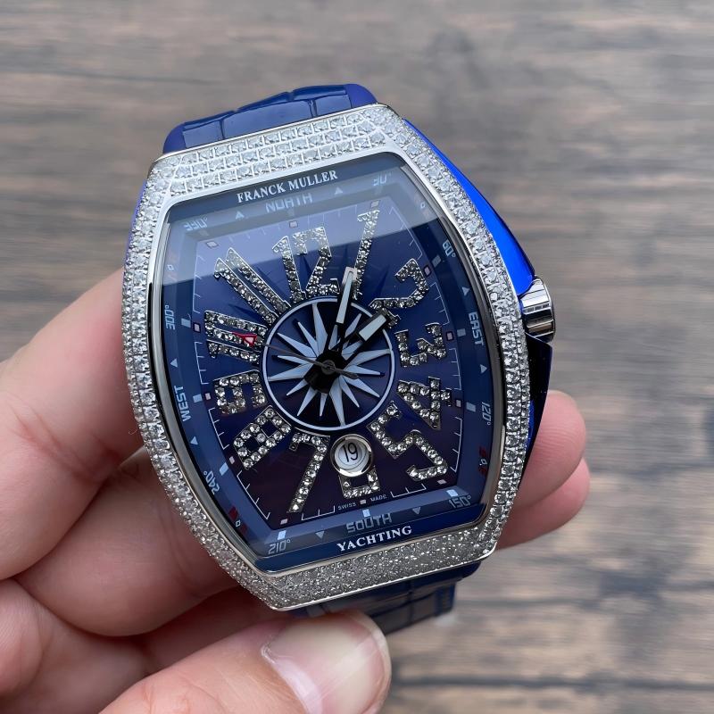 Replica Franck Muller Watch V45 3A Quality 2813 Movement 44mm Diamond Case Copy FM Watches