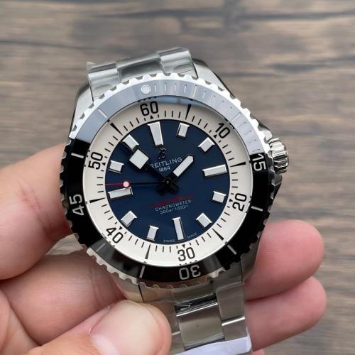 Replica Breitling 5A Super Clone Quality 2824 Movement Stainless Steel Waterproof 1：1 42mm BLS Factory SUPEROCEAN Watch