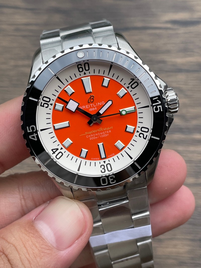 Replica Breitling 5A Super Clone Quality 2824 Movement Stainless Steel Waterproof 1：1 42mm BLS Factory SUPEROCEAN Watch