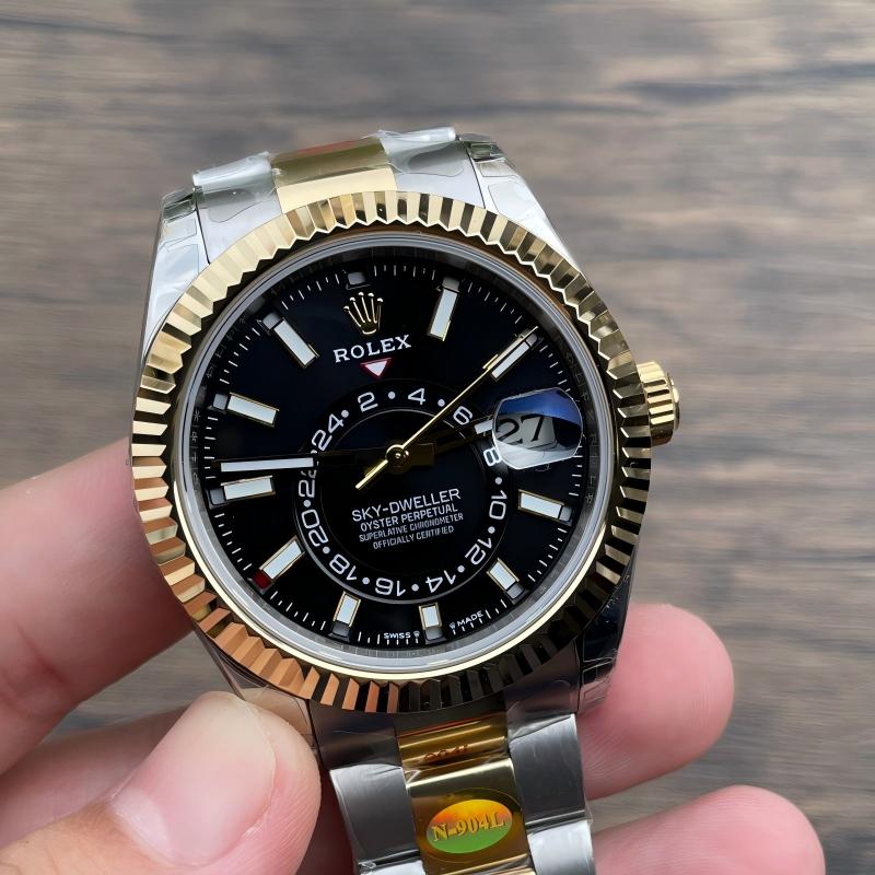 Replica Rolex Watch 5A Super Clone Quality 9901 Movement 904L Steel 1:1 42mm Noob Factory Sky Dweller Watch