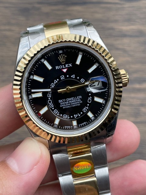 Replica Rolex Watch 5A Super Clone Quality 9901 Movement 904L Steel 1:1 42mm Noob Factory Sky Dweller Watch