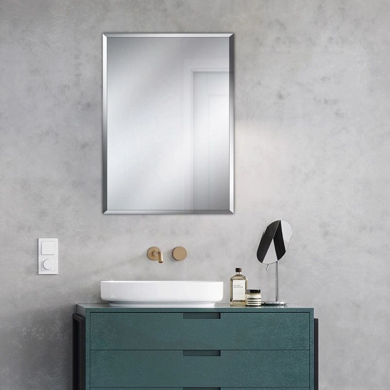 Aluminum Medicine Cabinet with Beveled  Edge Double Sided Mirror Door, Recess or Surface Mount, 15 x 24 Inch