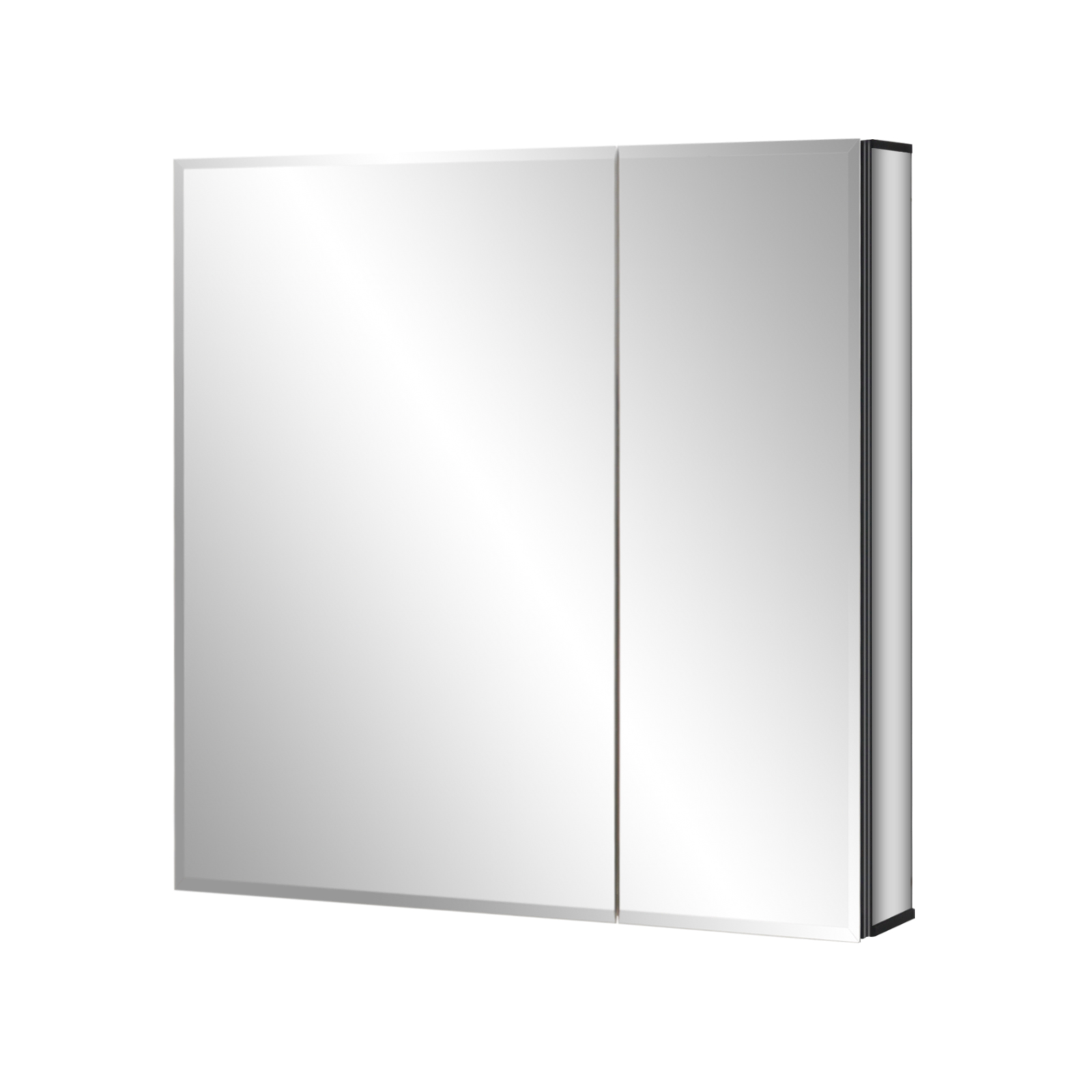 Fundin Black Aluminum Medicine 24 x 24 Inch Recessed or Surface