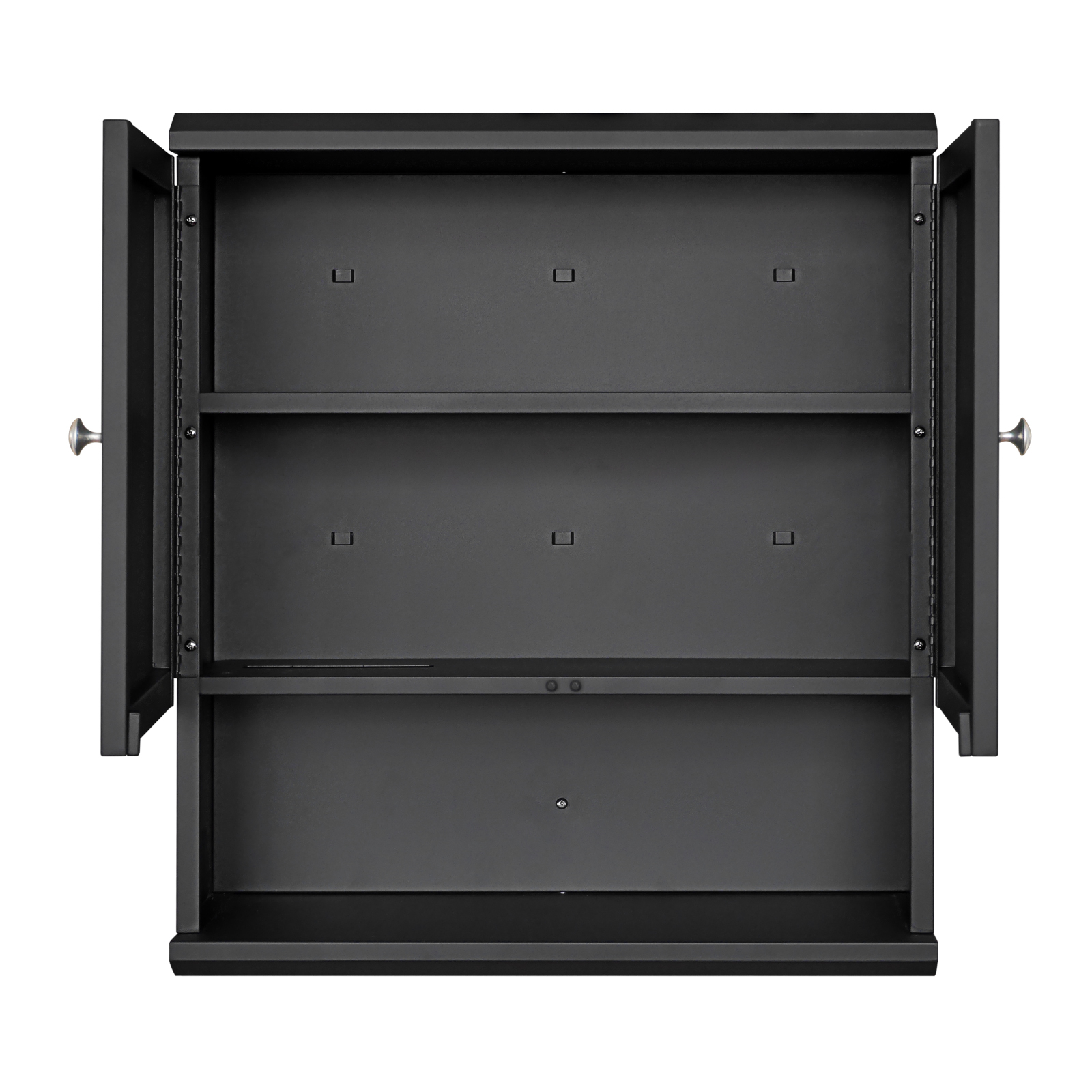 Fundin Black Bathroom Wall Cabinet with Hidden Tissue Slot & Adjustable Shelves, Over The Toilet Storage Cabinet for Bathroom Laundry Room