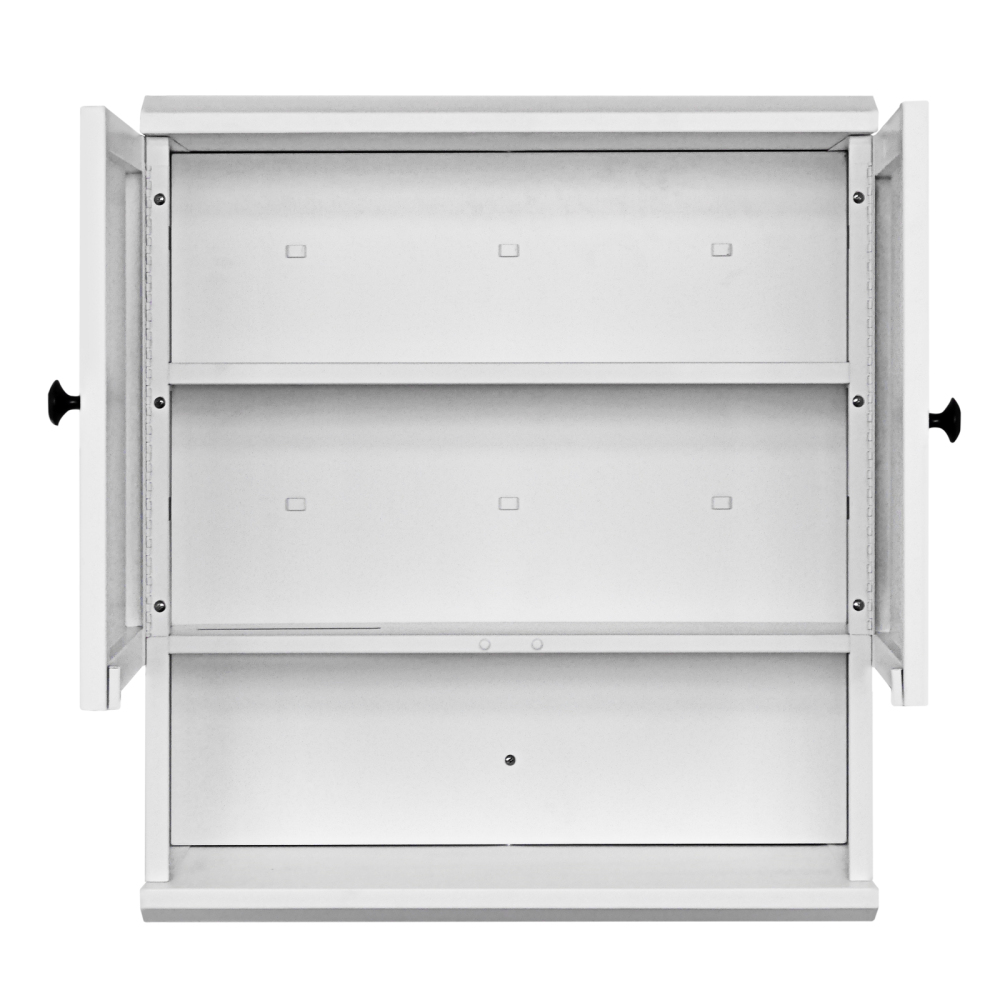 Fundin White Bathroom Wall Cabinet with Hidden Tissue Slot & Adjustable Shelves, Over The Toilet Storage Cabinet for Bathroom Laundry Room