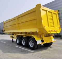 3 axles back tipper semi trailer 80T load