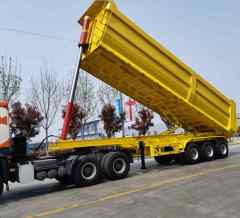 3 axles back tipper semi trailer 80T load