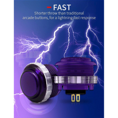 QANBA Gravity LX Clear 30mm Mechanical Pushbutton switch Arcade buttons