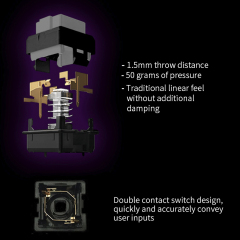 QANBA Gravity LX Clear 30mm Mechanical Pushbutton switch Arcade buttons