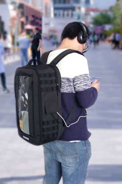 QANBA Shield Display Window Travel Arcade Joystick Backpack