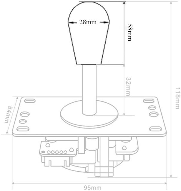 QANBA American Type Ellipse Oval Ball Head Joystick Top Handles