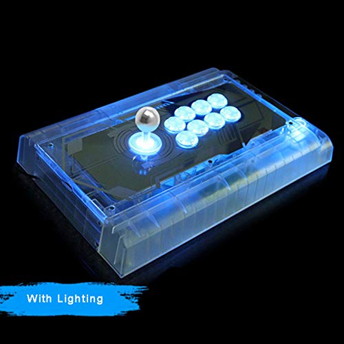 QANBA 30mm LED Arcade Buttons Illuminated Snap In Push Button With Blue LED