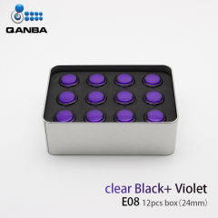 Clear Black Violet E08(12 pcs）