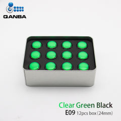 Clear Green Black E09(12 pcs）
